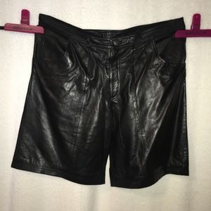 🔥FLASH SALE🔥  BLACK LEATHER SHORTS